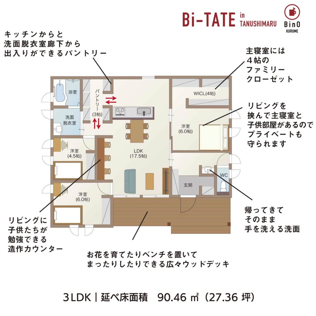 久留米田主丸建売住宅間取りの画像